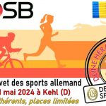 Session du brevet des sports allemand (DSA/DOSB) le 11 mai 2024 à Kehl (Allemagne).